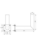 Gel&auml;nder-Balkonhalter &Oslash; 48 mm x 25 cm Stahl